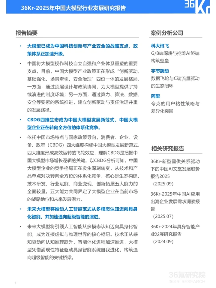 一篇报告洞察2025大模型行业发展