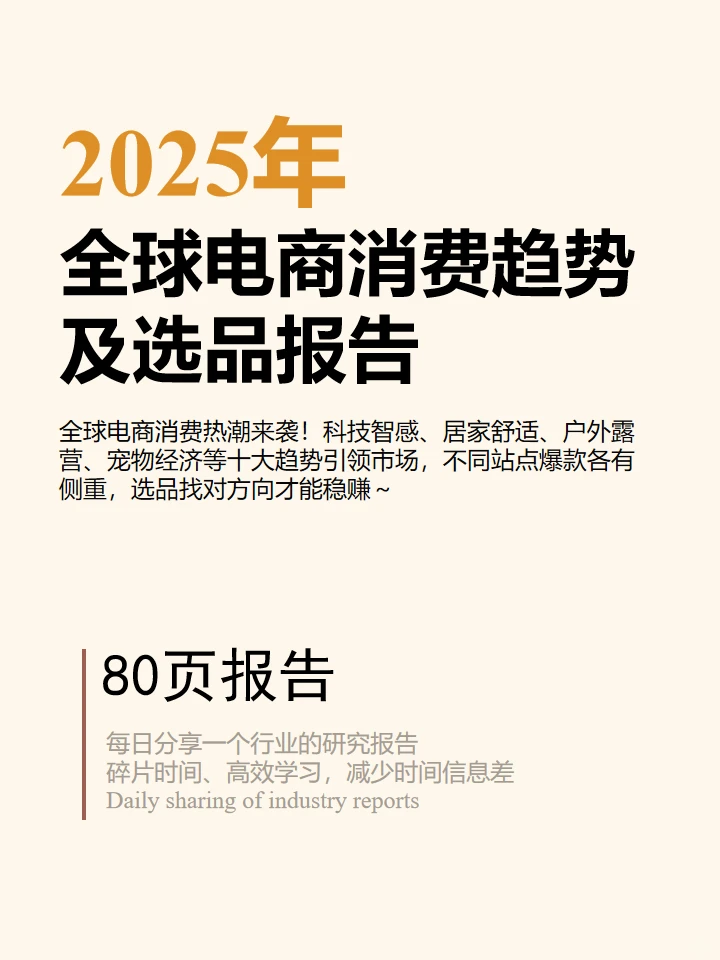2025全球电商消费趋势及选品洞察报告