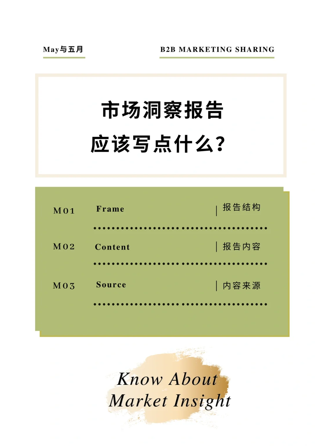 市场洞察报告应该写点什么?