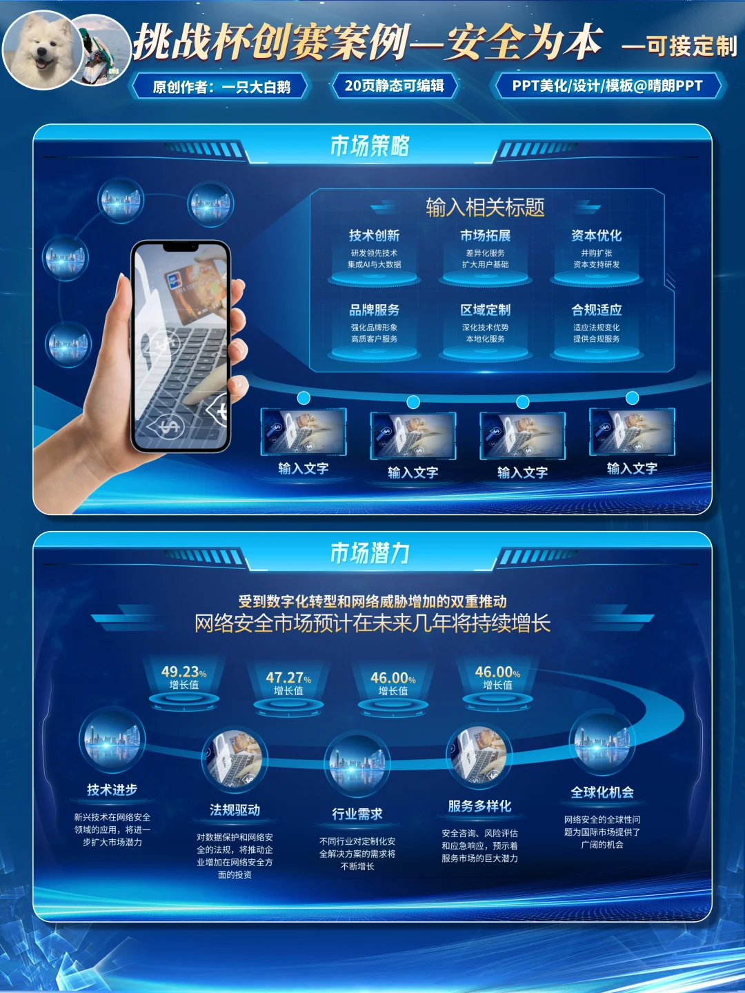 网络安全主题模版让你在创赛中一战封神！