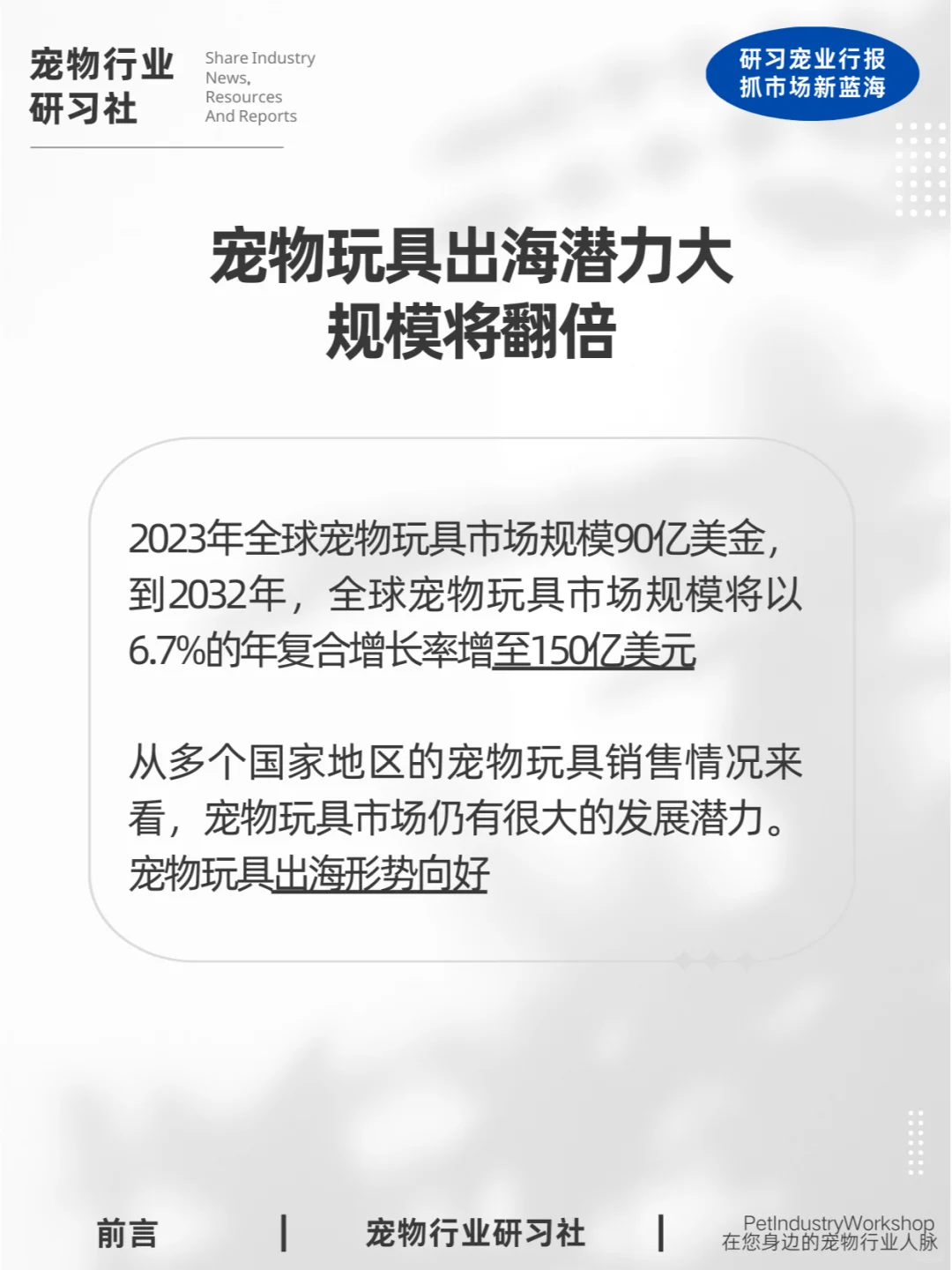 宠物行业报告解读|2024宠物玩具全球趋势
