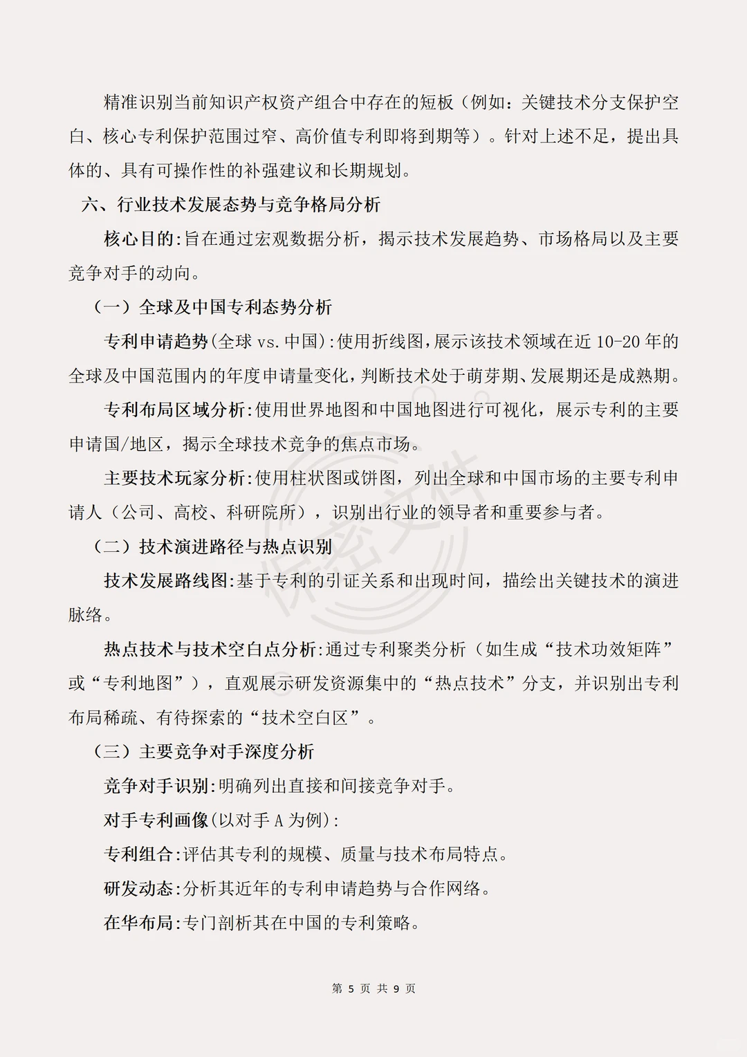 专利导航模板及撰写指南企业IPO篇