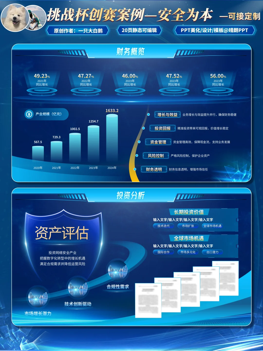 网络安全主题模版让你在创赛中一战封神！