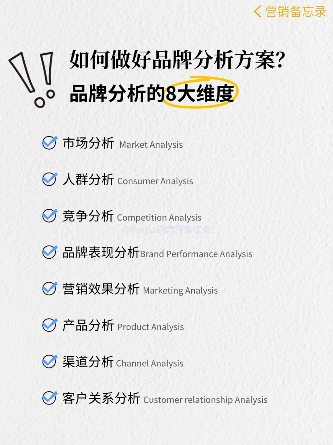 品牌营销?品牌分析的8大维度❗