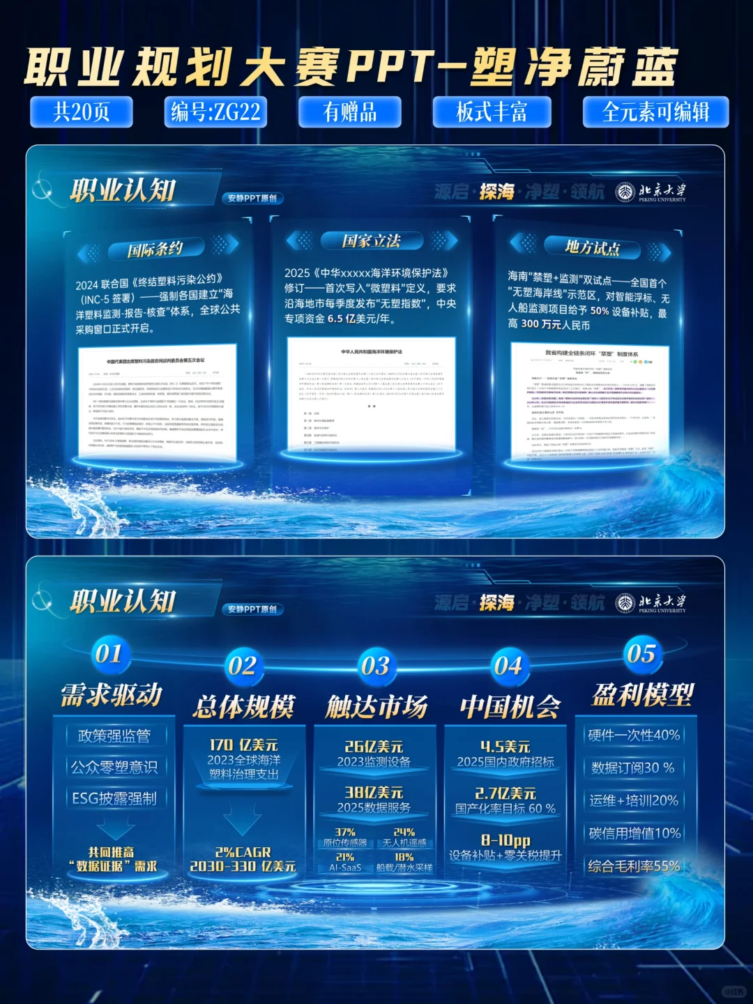 ?职业规划大赛PPT模板，让你脱颖而出！