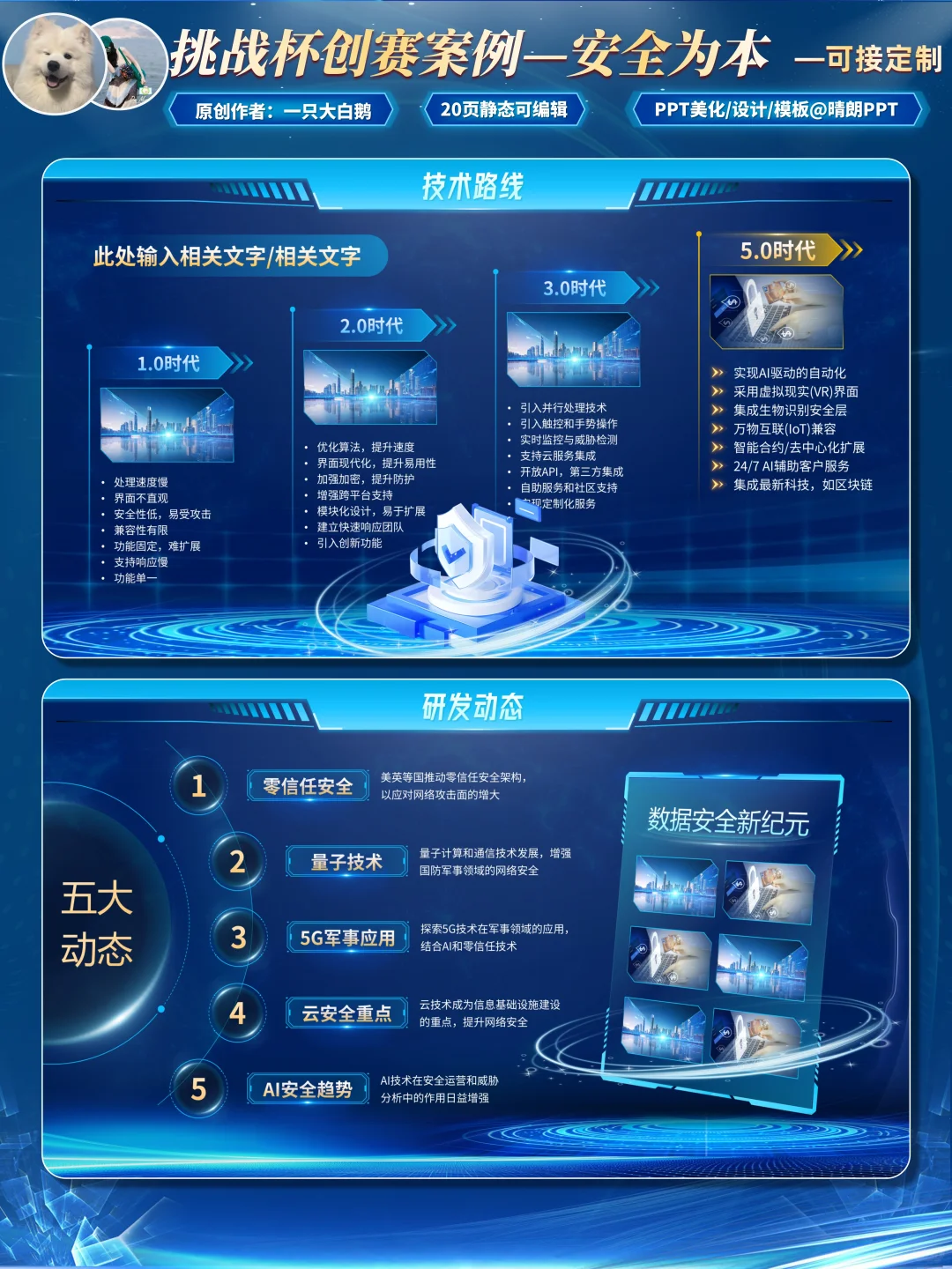 网络安全主题模版让你在创赛中一战封神！