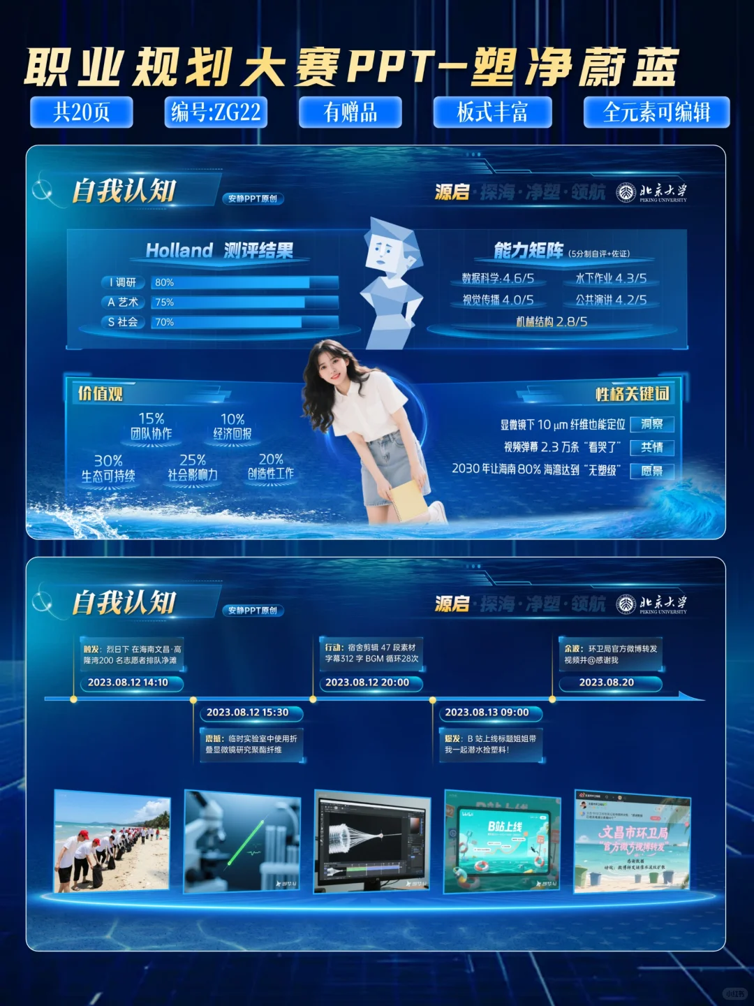 ?职业规划大赛PPT模板，让你脱颖而出！