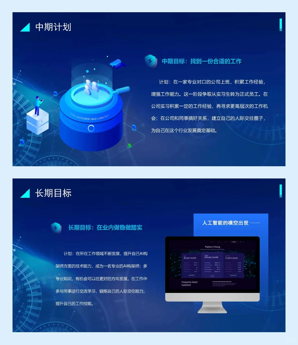 PPT分享|职业生涯规划035（人工智能专业）