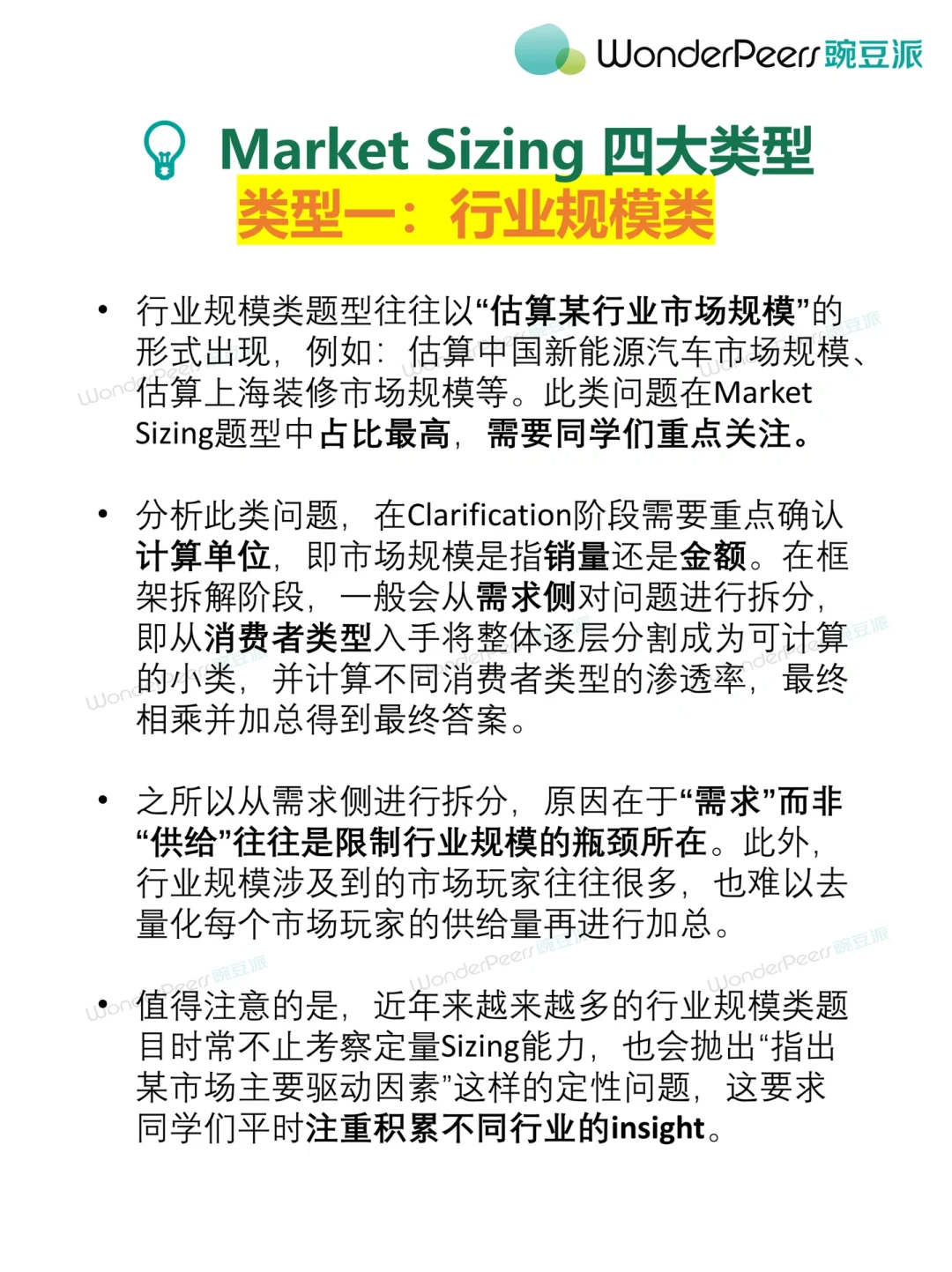 Market Sizing类型一:行业规模类