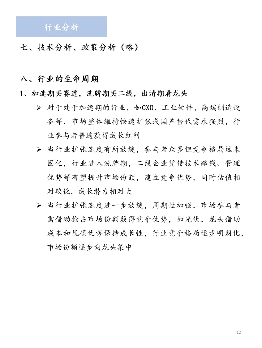 行业研究基本维度