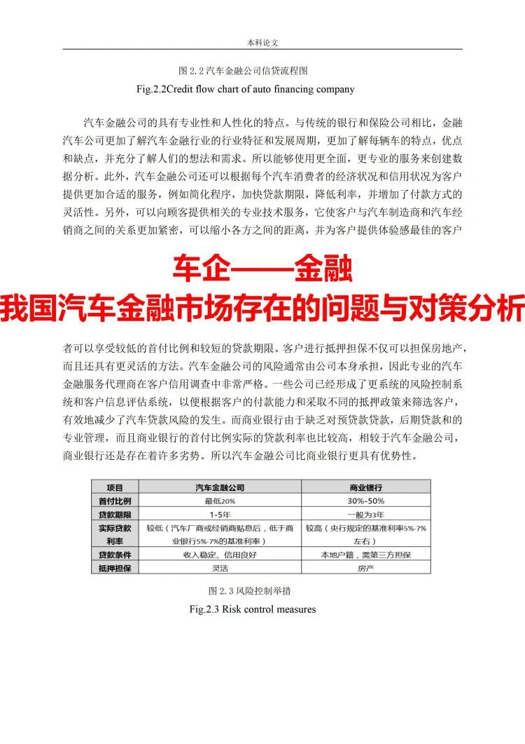我国汽车金融市场存在的问题与对策分析✨