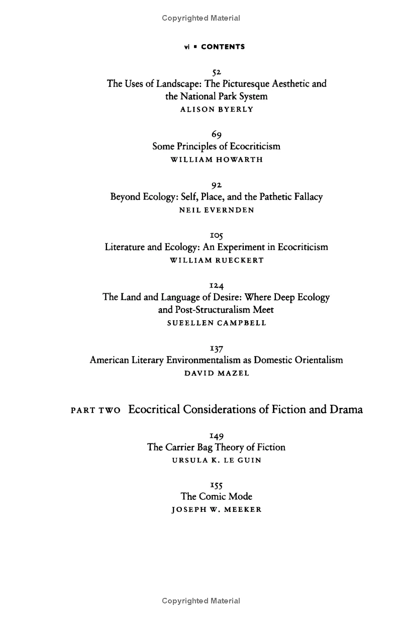 早期生态文学研究：生态批评读本