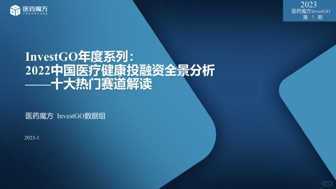 行业研究 | 中国医疗健康投融资情况