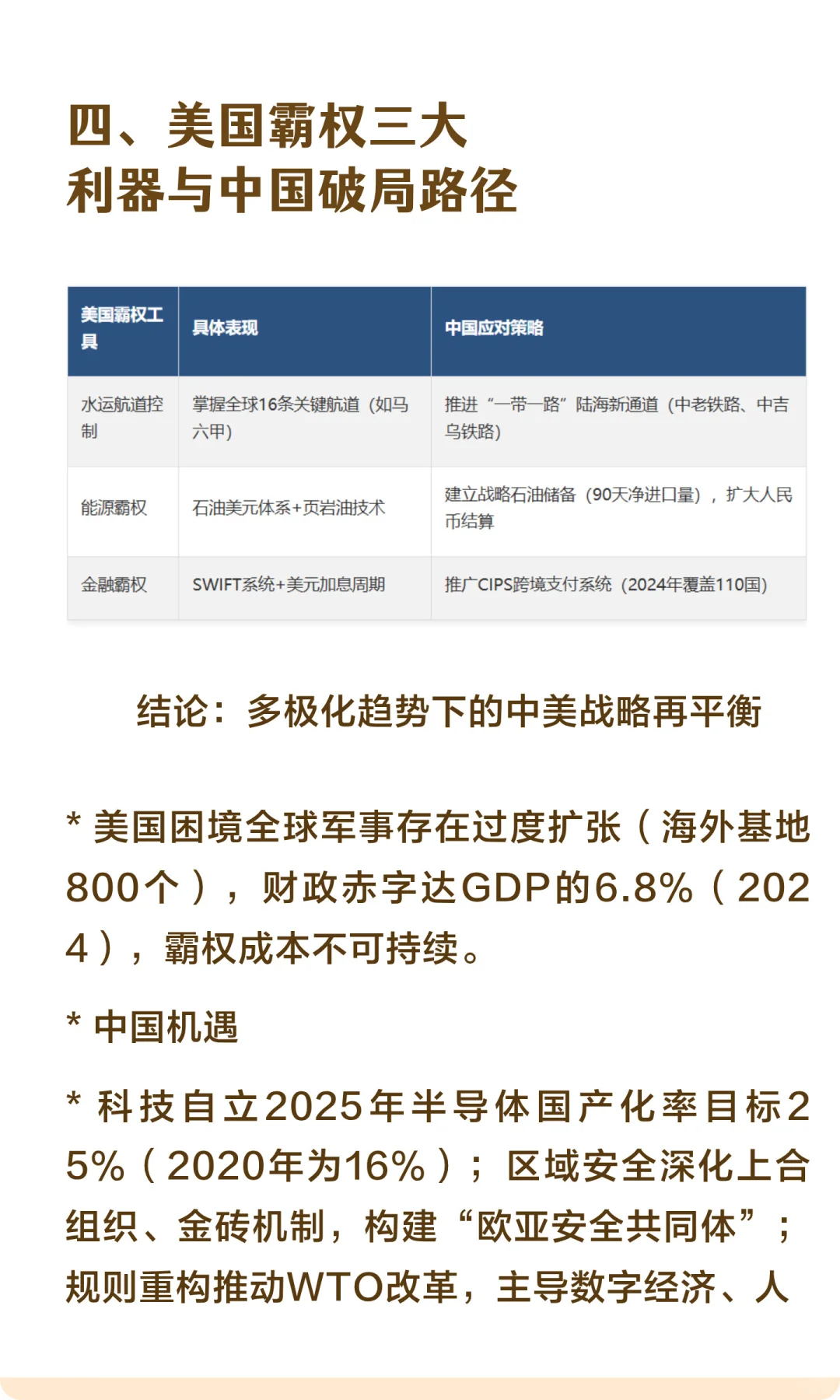 美国视角下的十五五军事竞争格局分析