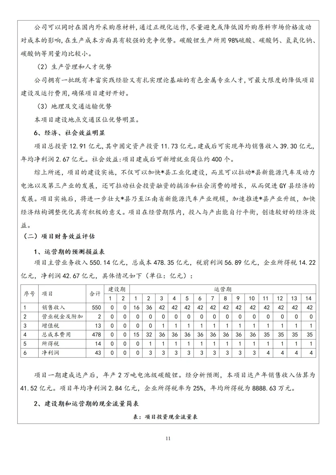 新能源(锂电)项目分析案例