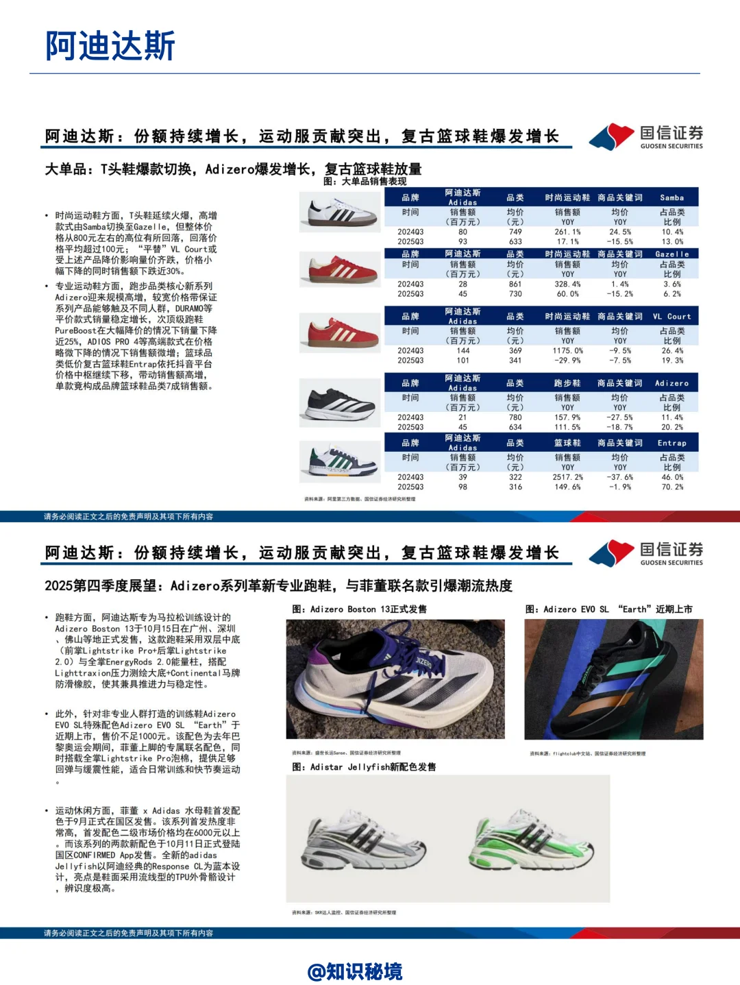 2025年Q3运动品牌产品竞争分析