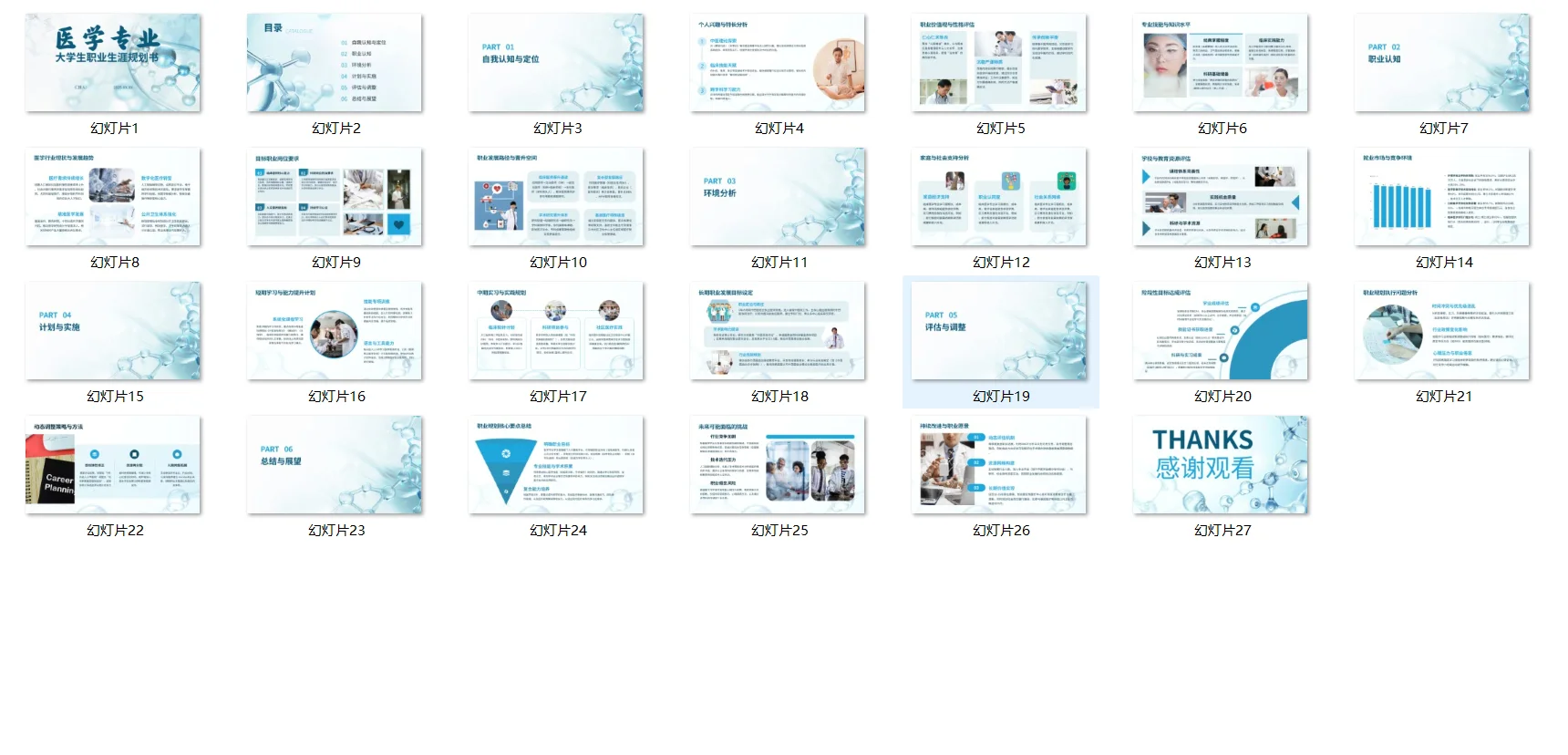 医学专业职业生涯规划书word➕PPT