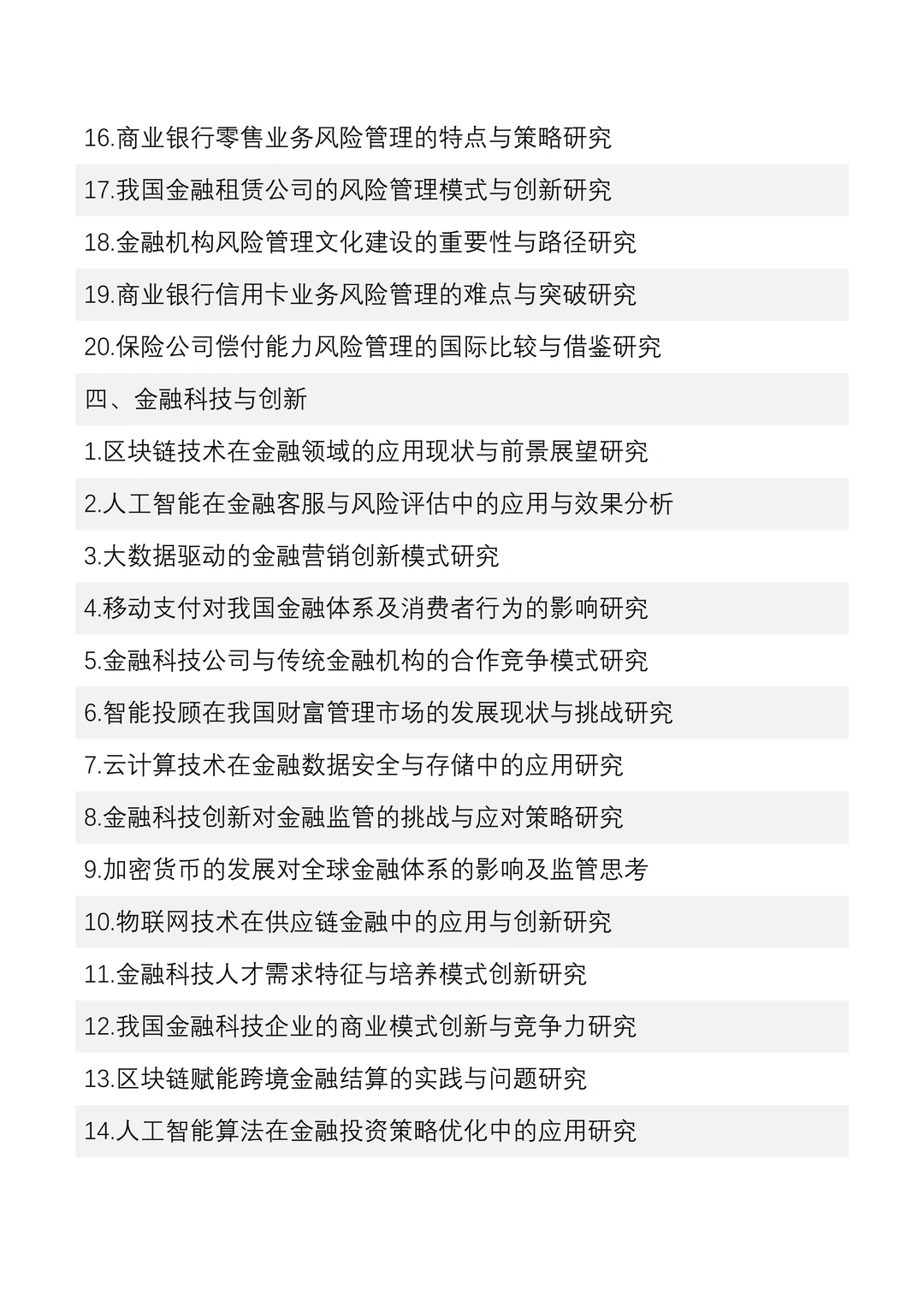 金融学专业论文选题很难找的,存下吧?