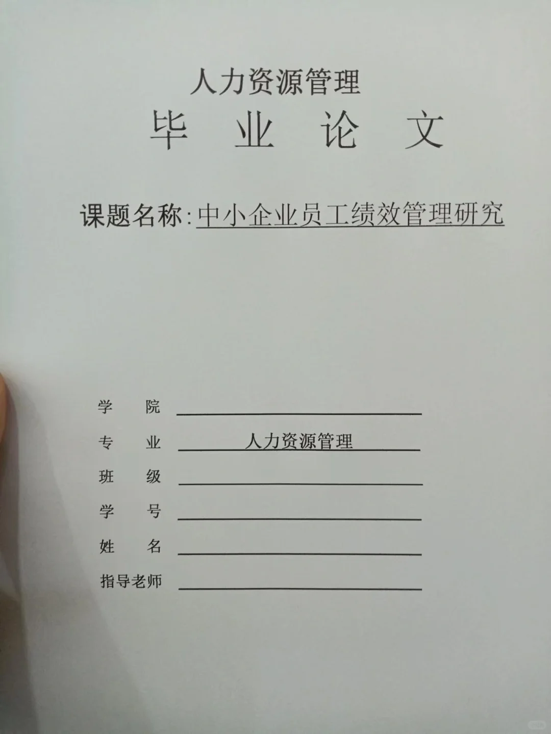 导师评价满分的人力资源管理论文
