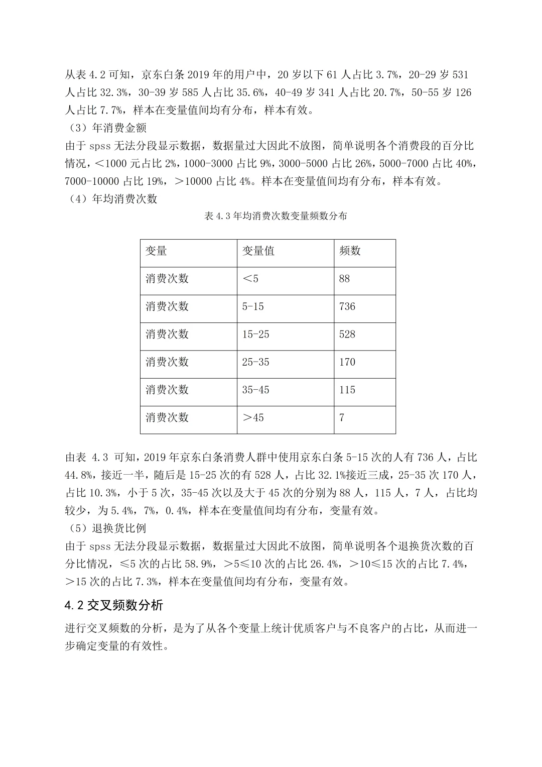 金融风险SPSS分析以京东白条为例