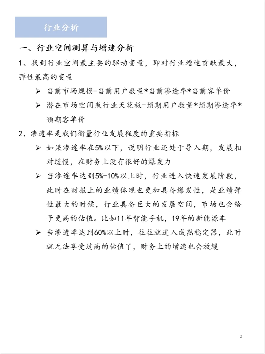 行业研究基本维度