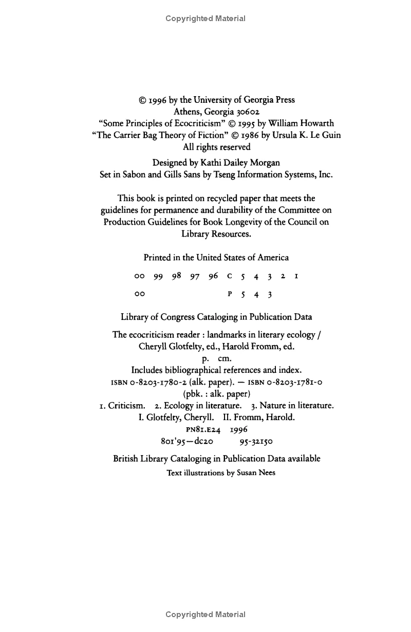 早期生态文学研究：生态批评读本