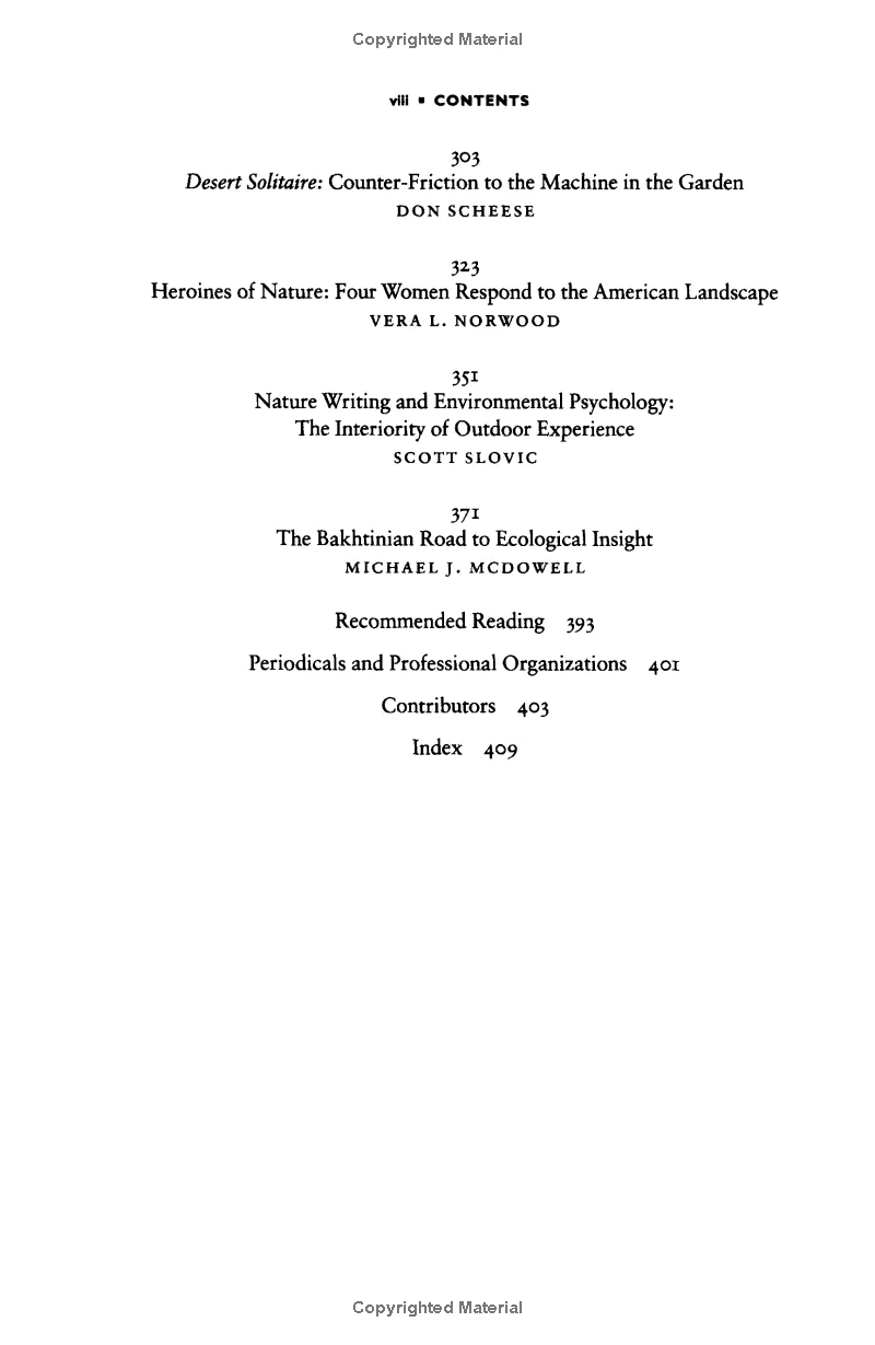 早期生态文学研究：生态批评读本