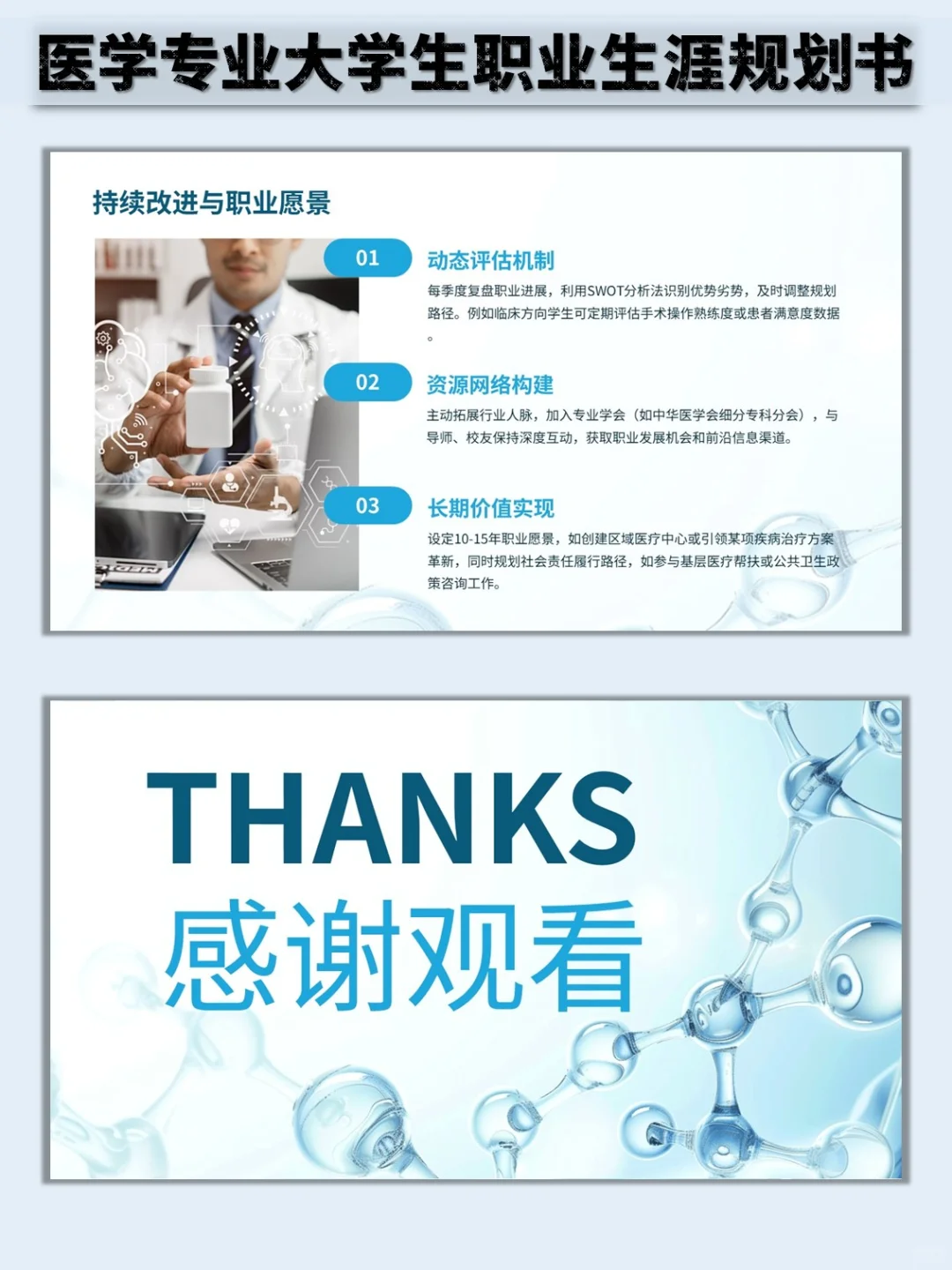 医学专业职业生涯规划书word➕PPT