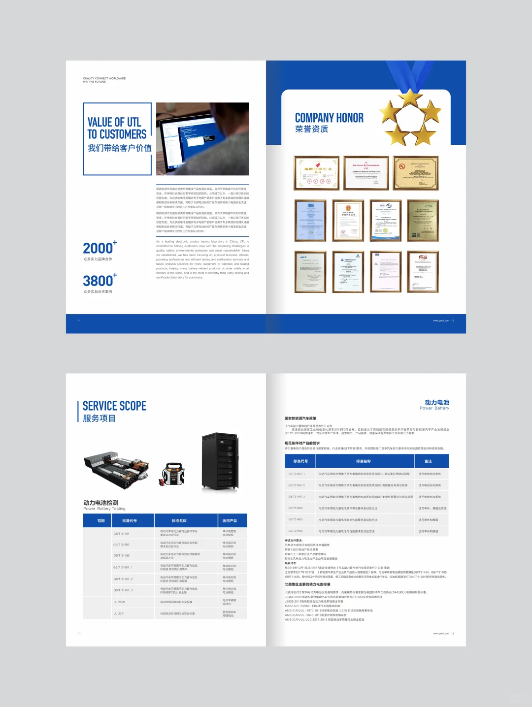 电池检测企业画册设计丨高端大气的视觉体验