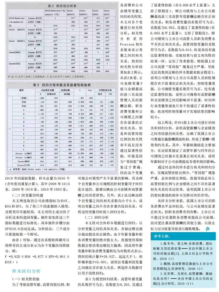 高管激励与经营绩效的实证研究???