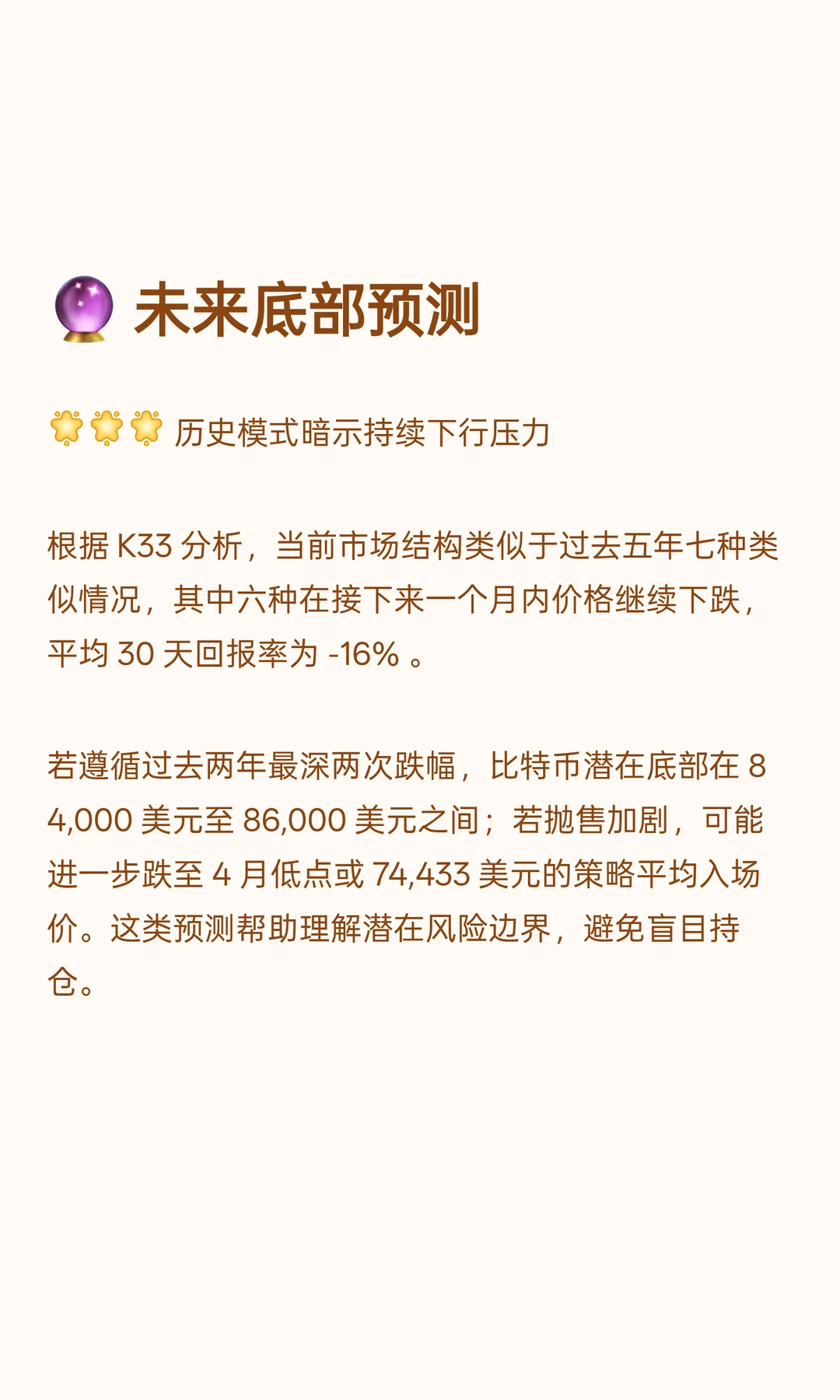 K33丨市场结构警示及底部预测