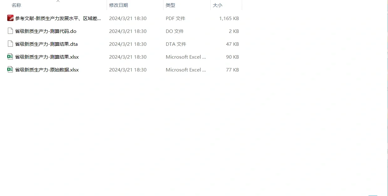 新质生产力实证数据（省级）