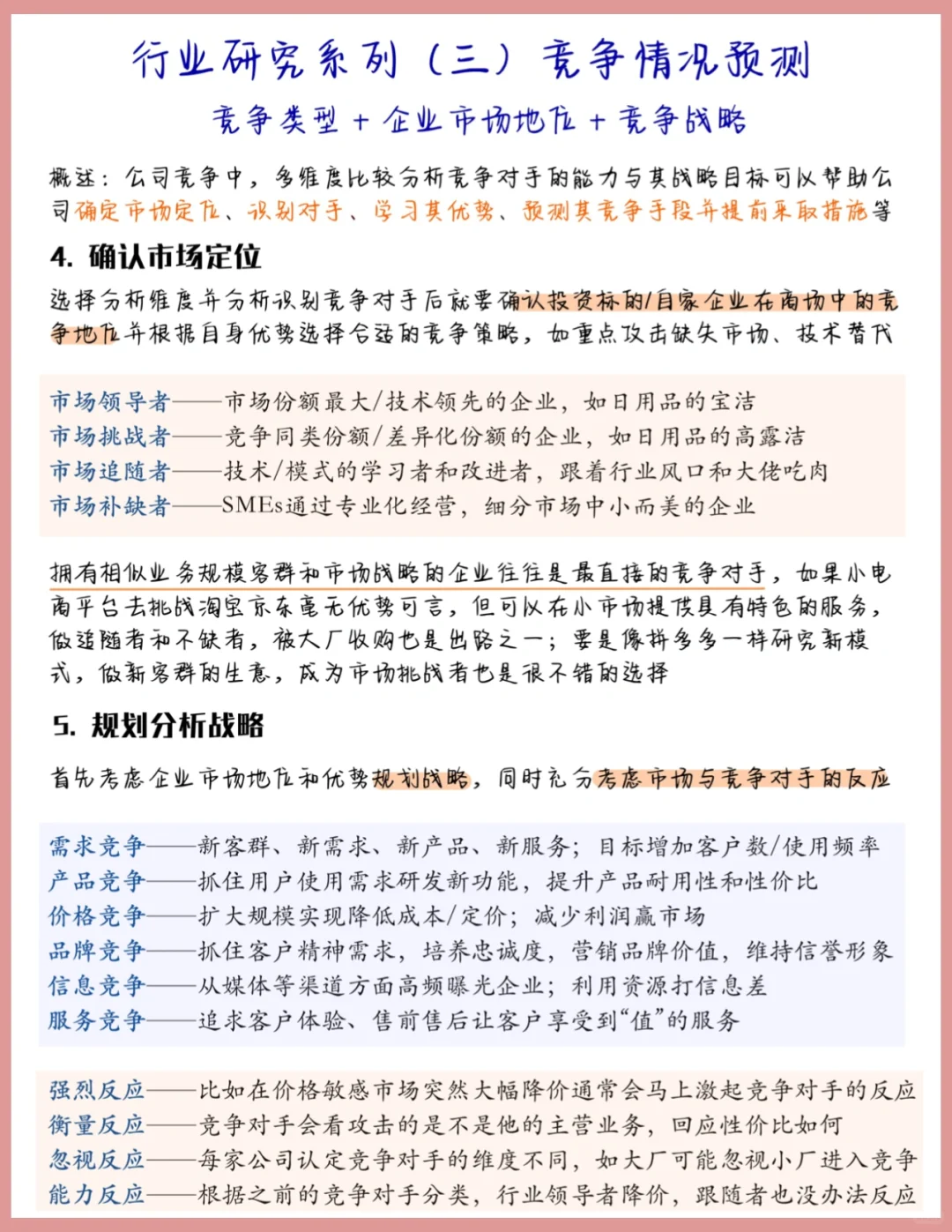 投资｜行业研究系列（三）最全行业竞争分析法