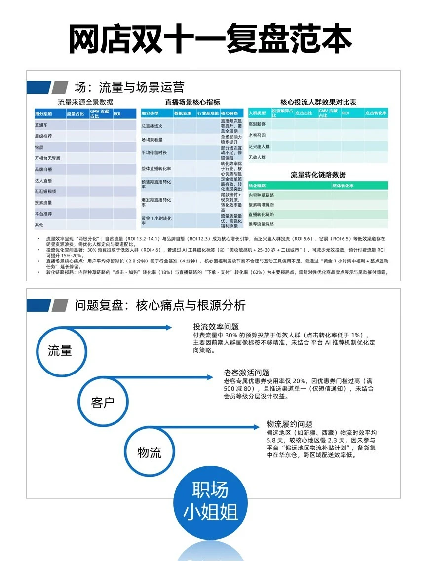 网店双十一复盘范本