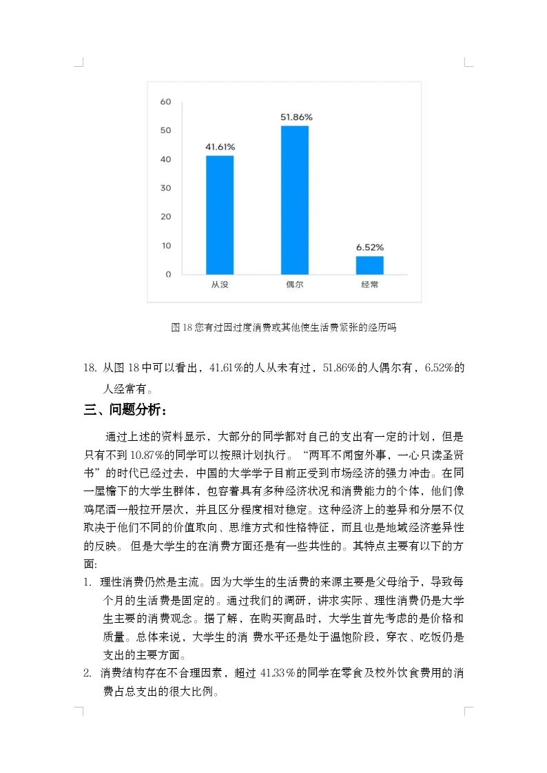 大学生消费情况调查报告