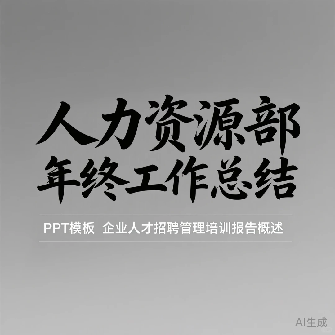 人力资源部年终总结攻略·PPT模板干货分