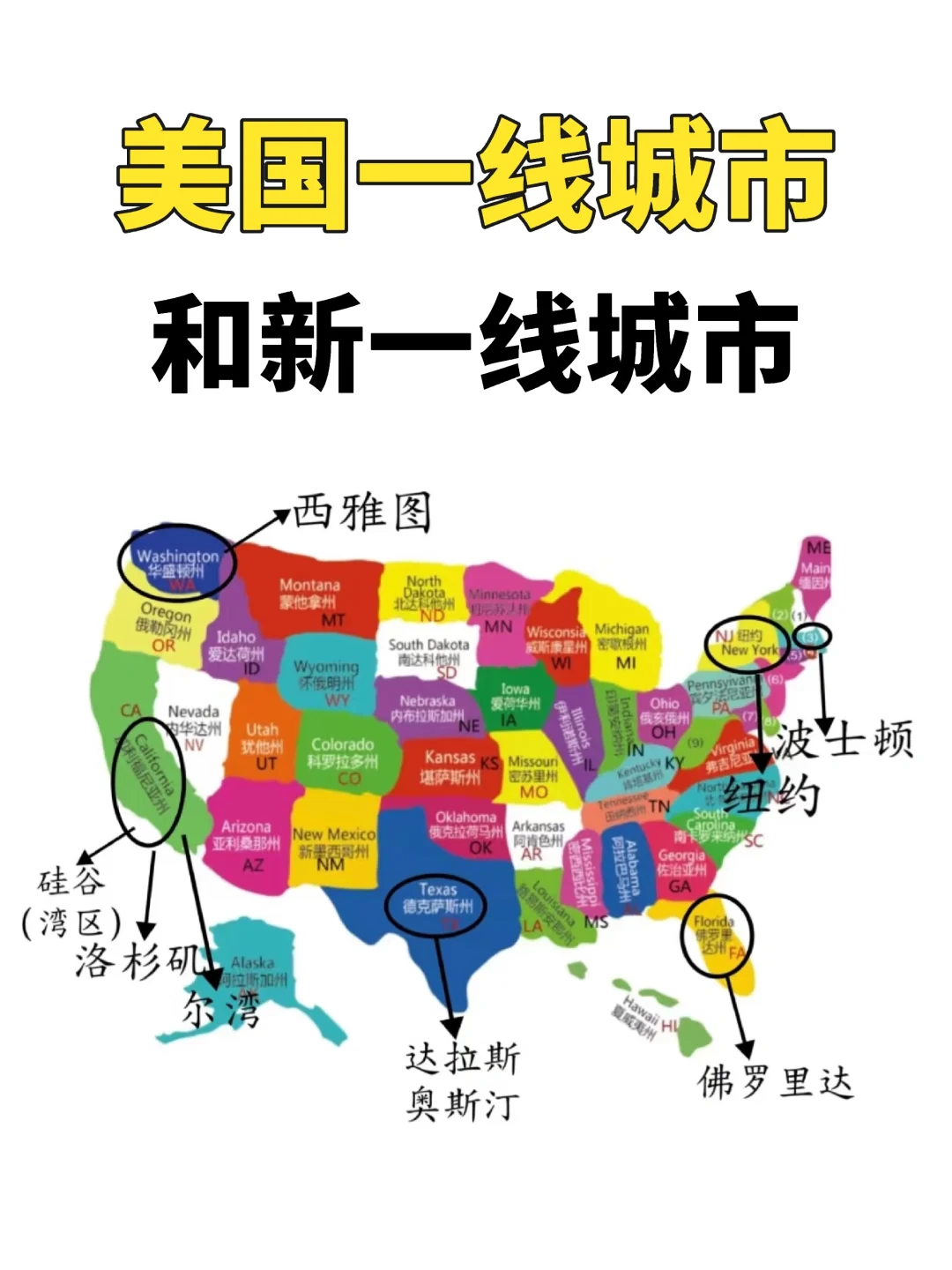 聊一聊美国的一线及新一线城市
