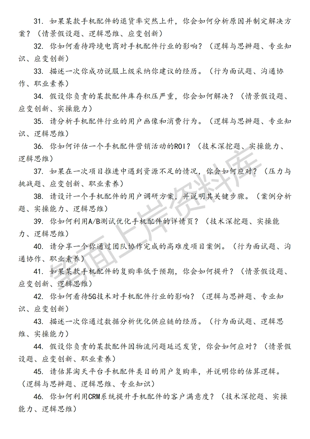 淘天集团手机数码配件行业运营