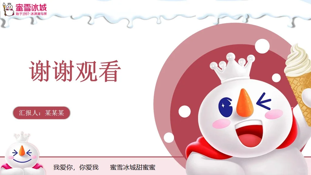 蜜雪冰城品牌介绍营销策划分析PPT模板