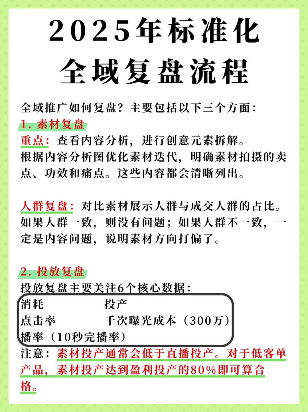 听劝2025年标准化全域复盘流程?