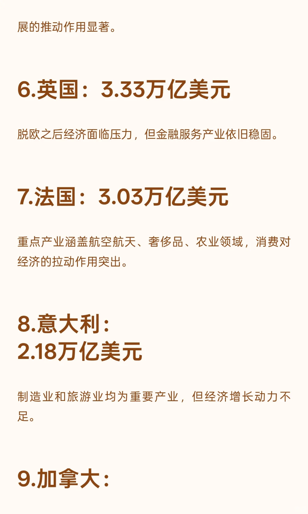 全球经济十强国家