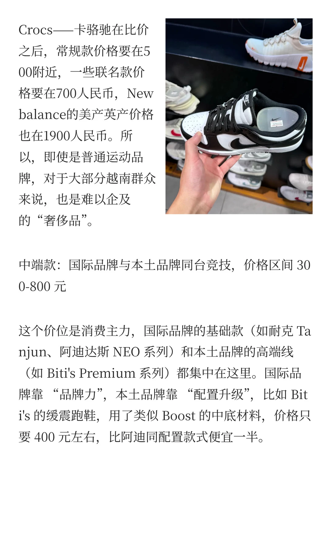 越南球鞋市场调研报告