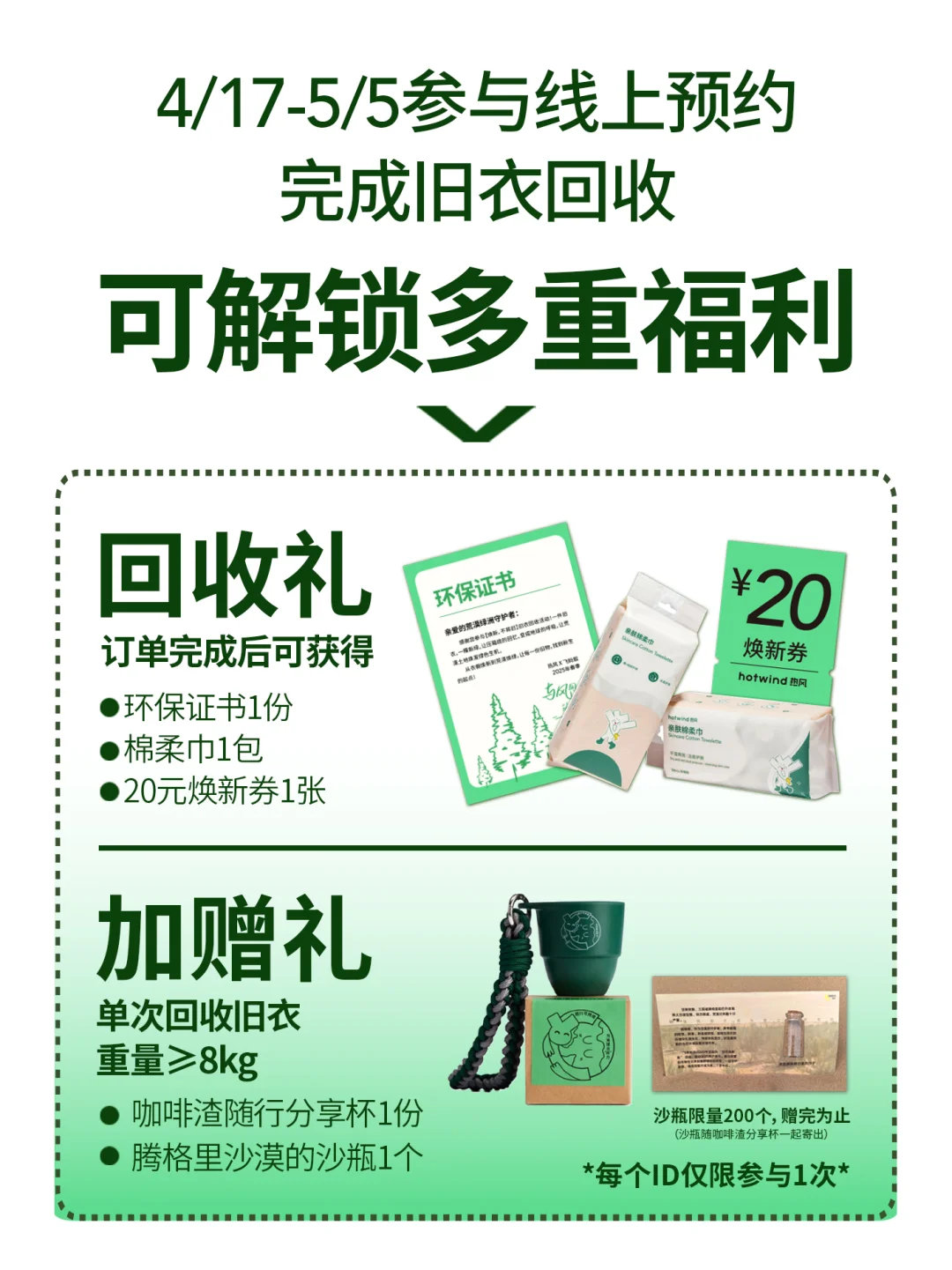 旧衣鞋回收｜衣橱断舍离 沙漠变绿地?