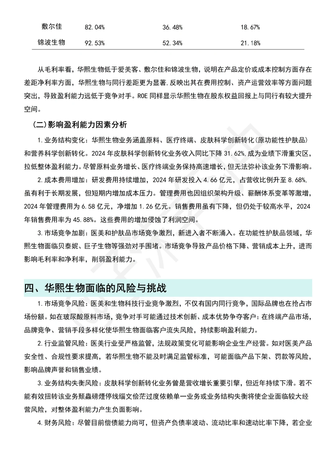 简单写个华熙生物(2020-2024)财务分析报告