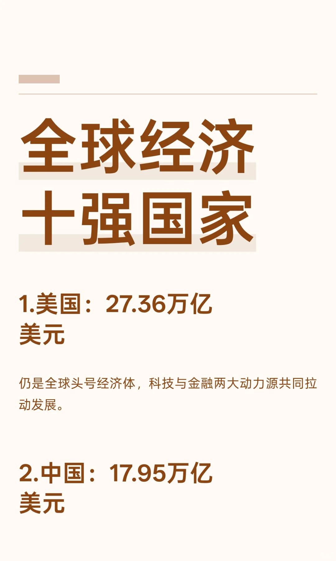 全球经济十强国家