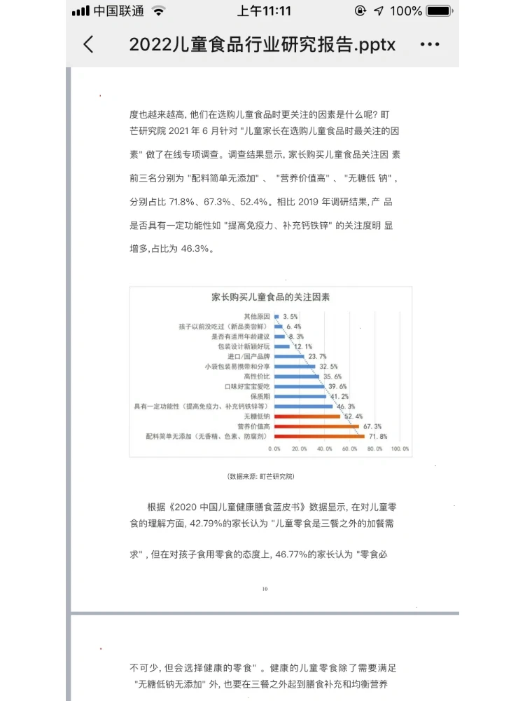2022儿童食品行业研究报告