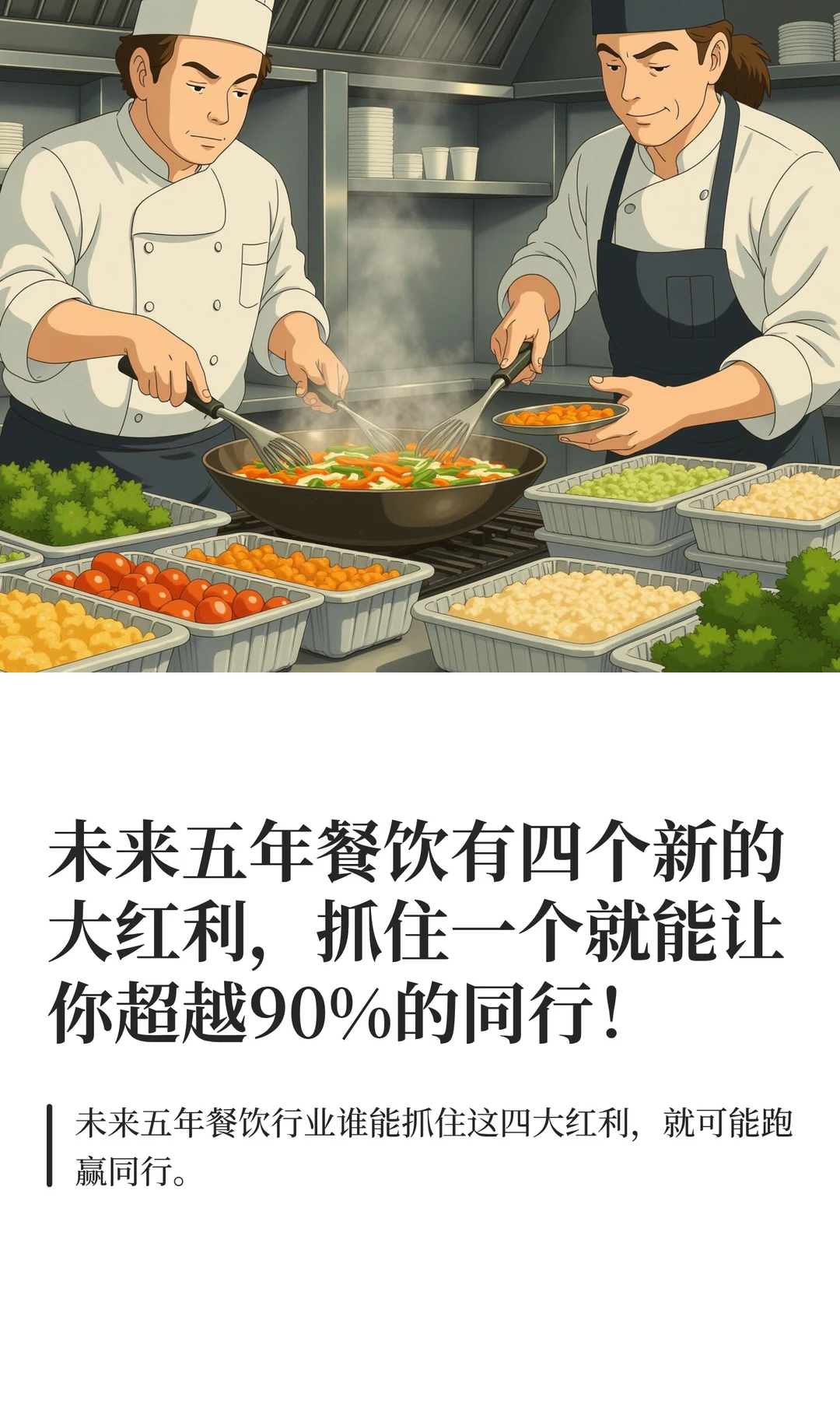 未来五年的连锁餐饮，有四大新红利！