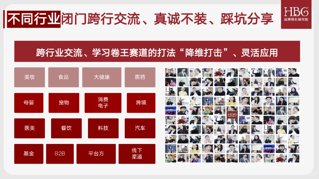 跨行业创始人一起闭门私教课！HBG私教课12
