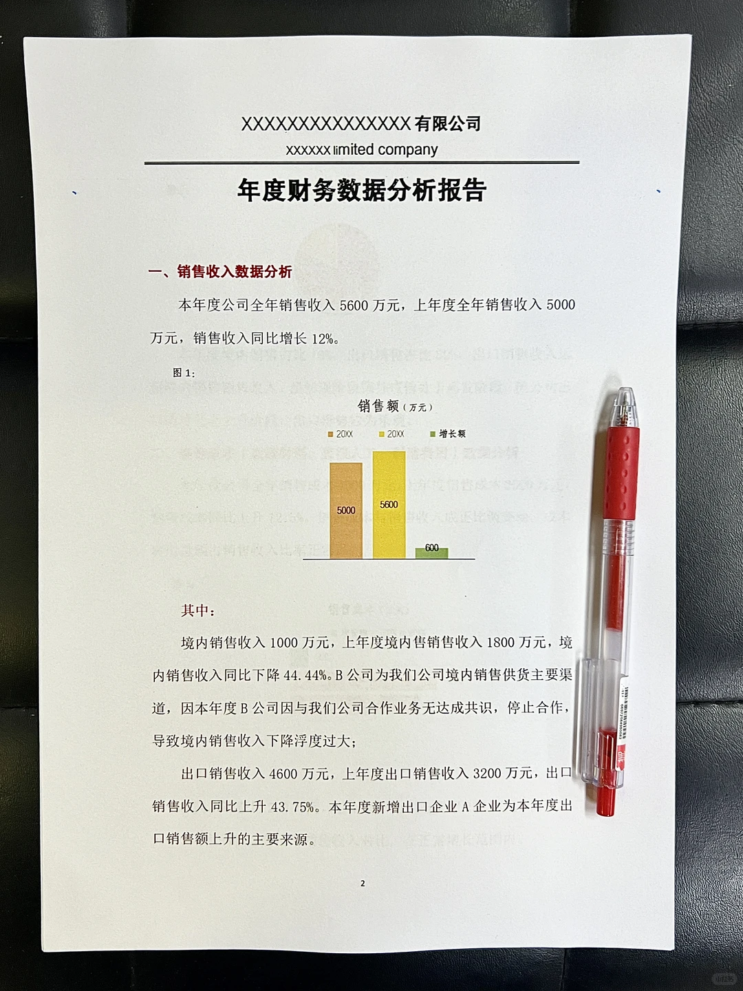 年度财务数据分析报告