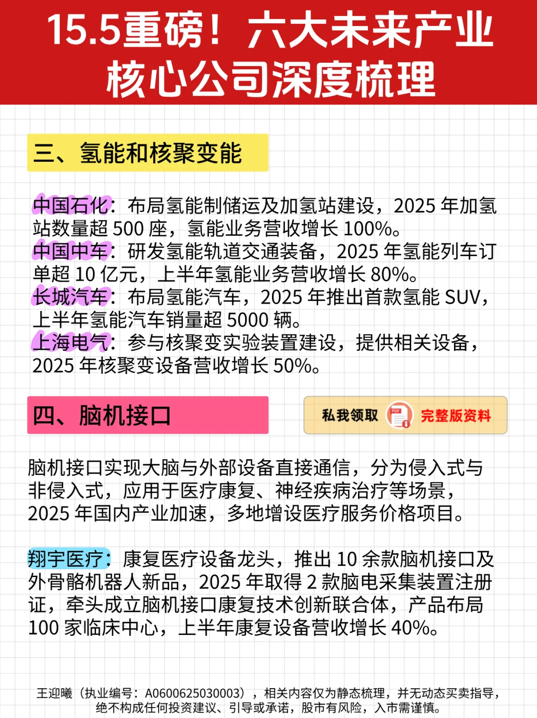 15.5重磅！六大未来产业核心公司深度梳理